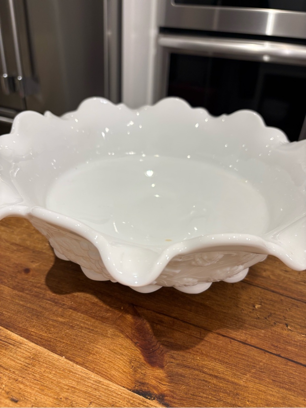 Westmoreland Crimped Rim Milk Glass Bowl